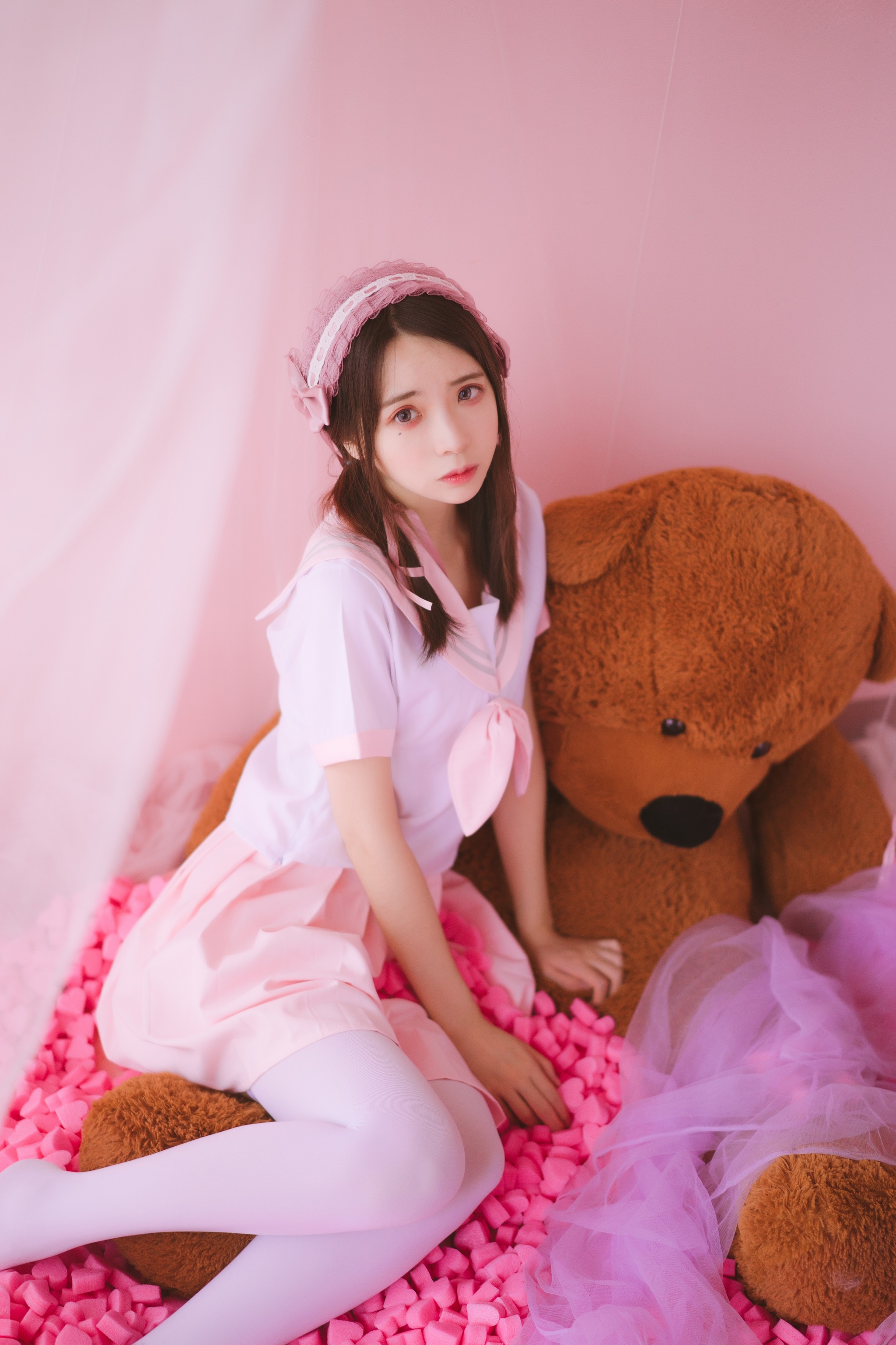 图片[1]-疯猫ss – NO.007 丝袜狂想曲（粉） [54P]-XikXak